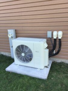 ductless AC unit outside of house