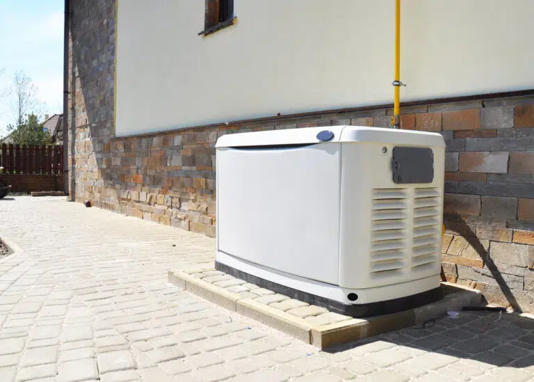 Residential house natural gas backup generator
